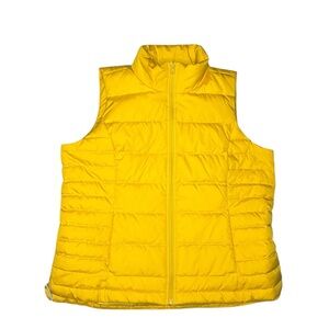 Lands' End Yellow Men’s Feather Down Puffer‎ Vest NWT